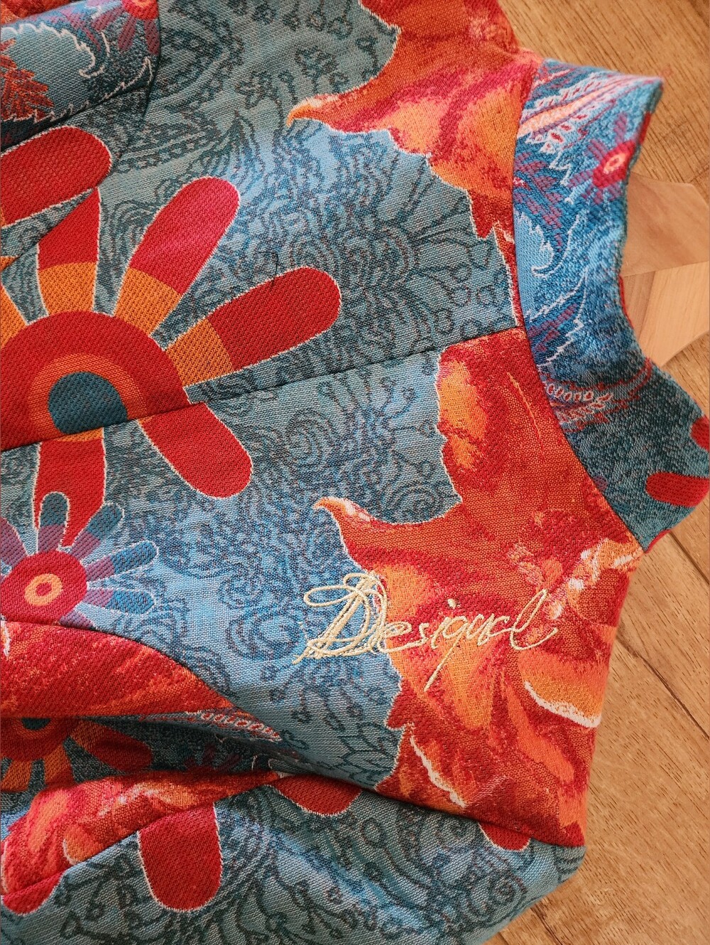 RARE Desigual Podium FLORAL Jaquard Coat Dress Size 40 US S (4/6) Belted Pleated - Picture 13 of 13